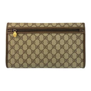 Gucci GG brown canvas Beige leather bag Supreme clutch Shoulder Tan